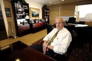 Bruce Benson in downtown Denver office photo credit: Mark Leffingwell of Colorado Daily 