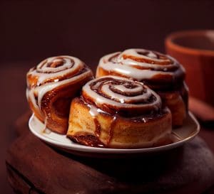 cinnamon rolls, pastry shop, food