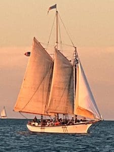 Sun Sets, Temps Drop over a catamaran off Key West!