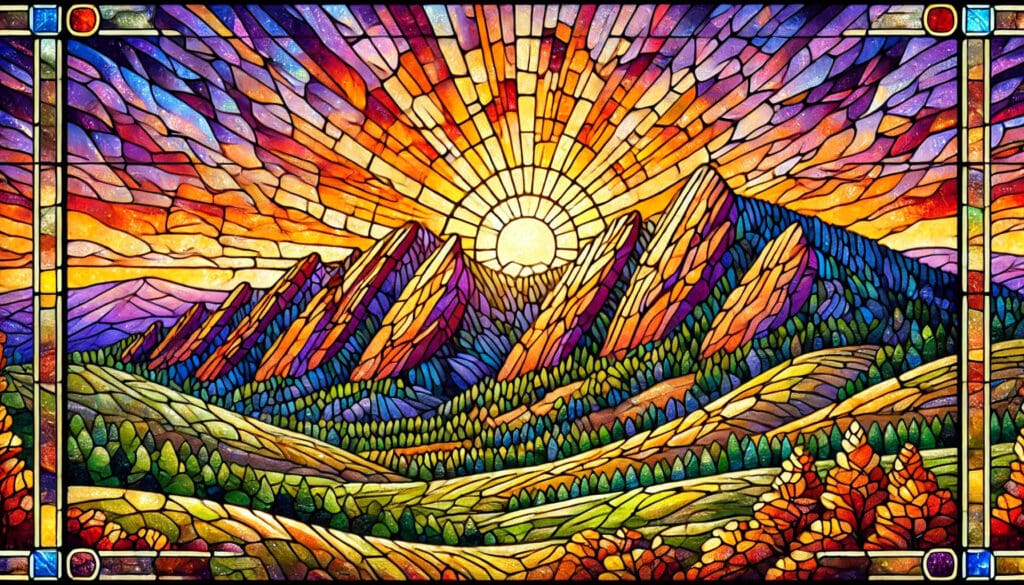 stained glass sunrise