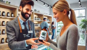 THC infused beverage being sold