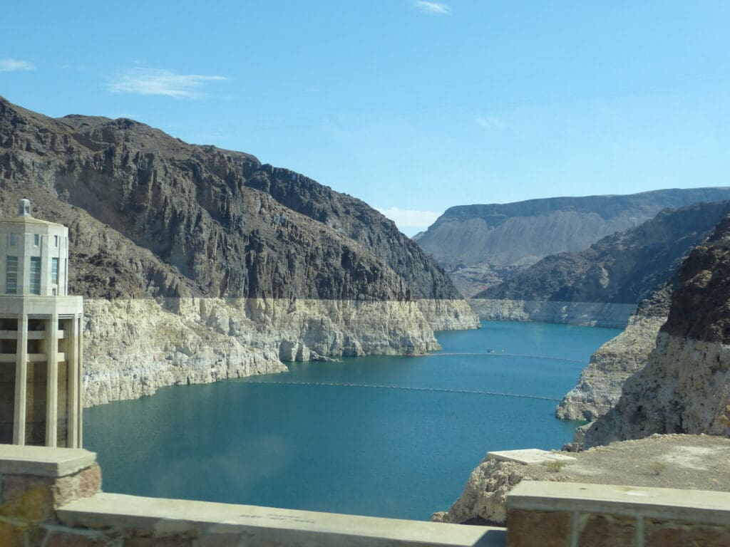 Boulder Vacation: Hoover Dam's Deco! Lake Mead at its lowest