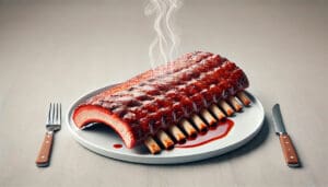 a rack of beautiful bbq ribs makes your mouth water and your appetite scream "I'm hungry!"