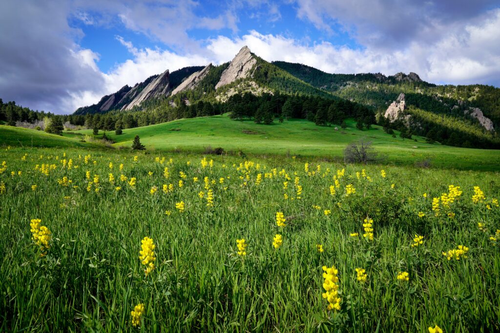 Boulder Colorado Flatirons Spring