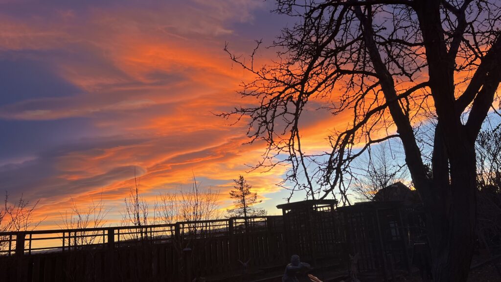 sunset 12-11-2025 looking southwest