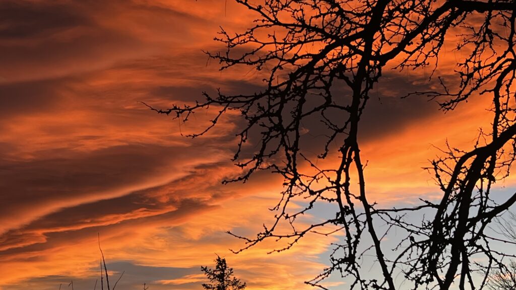 sunset 12-11-2025 looking southwest