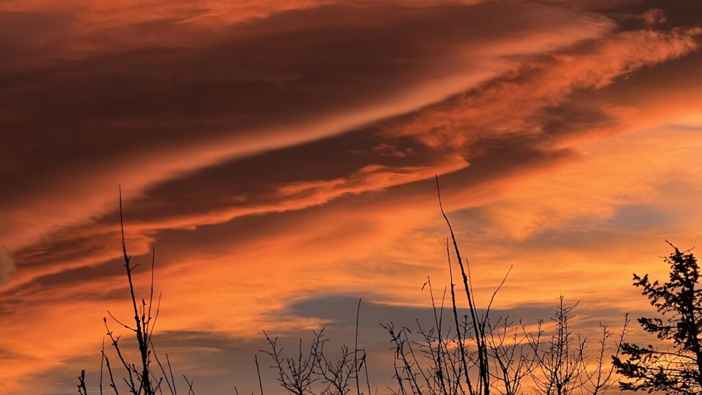 sunset 12-11-2025 looking southwest