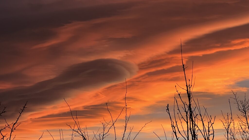 sunset 12-11-2025 looking southwest
