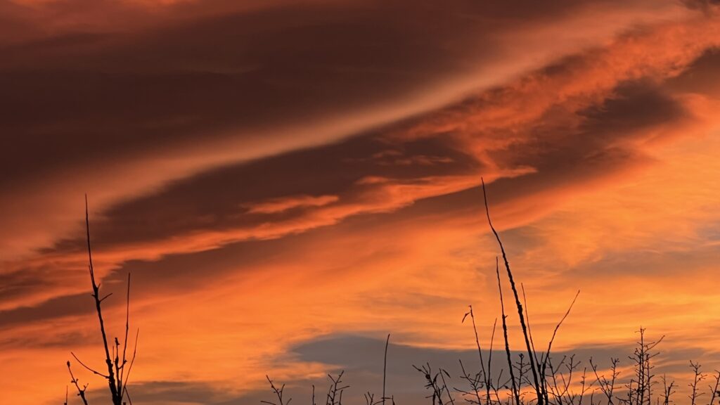 Sunset looking Southwest 12-11-2025