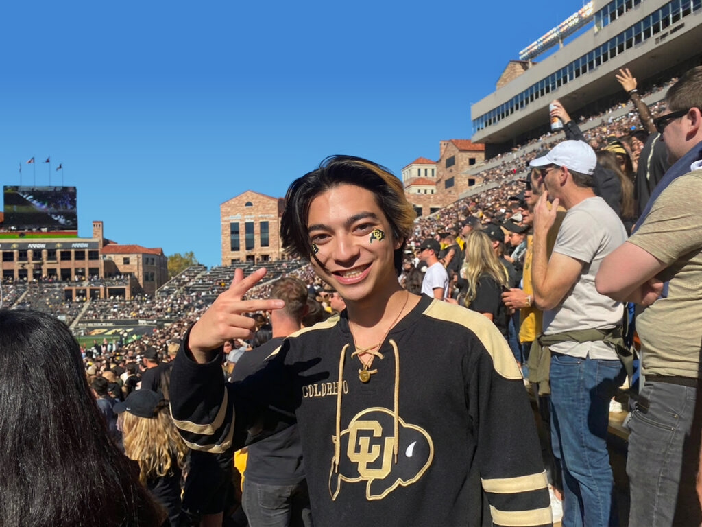 Reid Friedenberg at CU Boulder football game