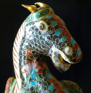Cloisonné horse head