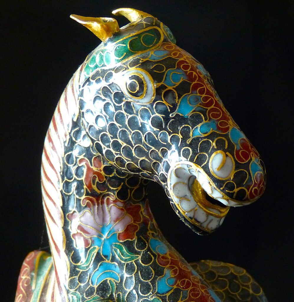 Cloisonné horse head 