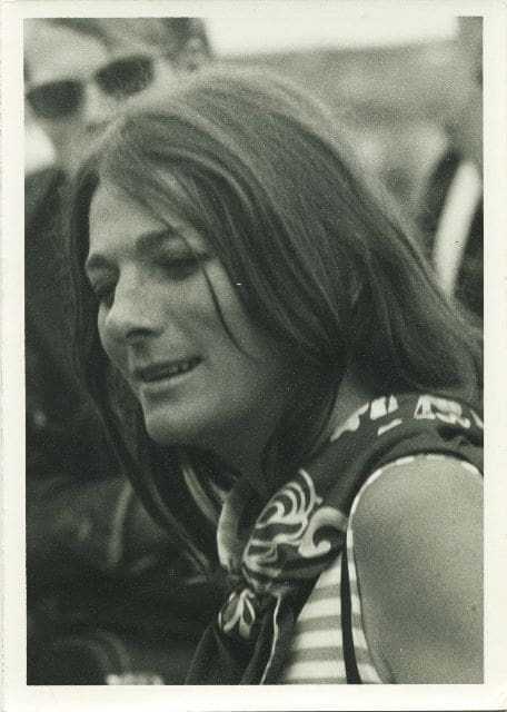 Portrait of Judy Collins in the late 1960's at the Newport Folk Festival. We were listening to Arlo Guthrie play Alice's Restaurant to an audience of about 45 people. Photo: Lenny "Lensworth" Frieling 