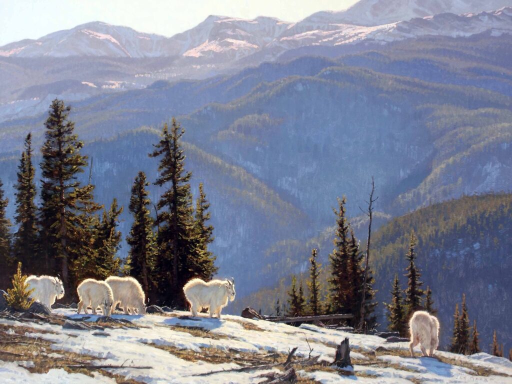 Jay Moore painting of a snowy Colorado landscape
