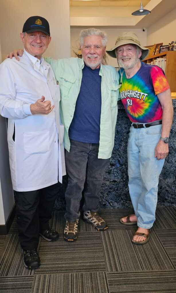 Friend Dan Sheindzelios, Dr. Michael Bentz, and Lenny "Lensworth" Frieling. Photo: Paula Bentz