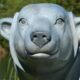 Sculpture of a bear head