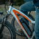 orange and black mountain bike
