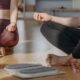 A close-up of people meditating on sadhu boards, promoting relaxation and wellness.