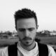 grayscale photography of man