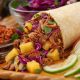grilled pineapple pork burrito, mango catfish taco, taco